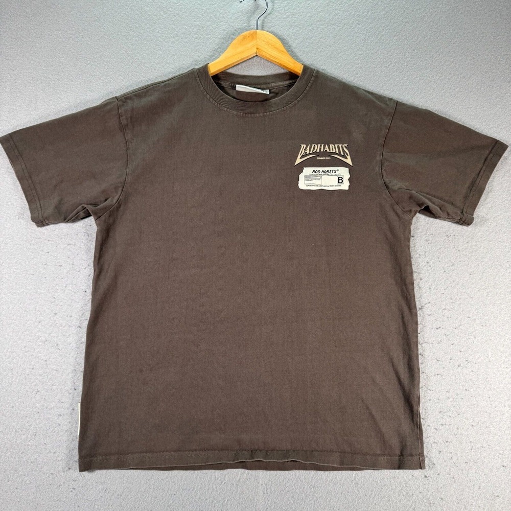 Bad Habits Be Like A Rock‎ Desert Tee T-Shirt Adult XS Gray Patch Summer 2023